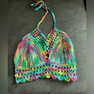 Hand crocheted top